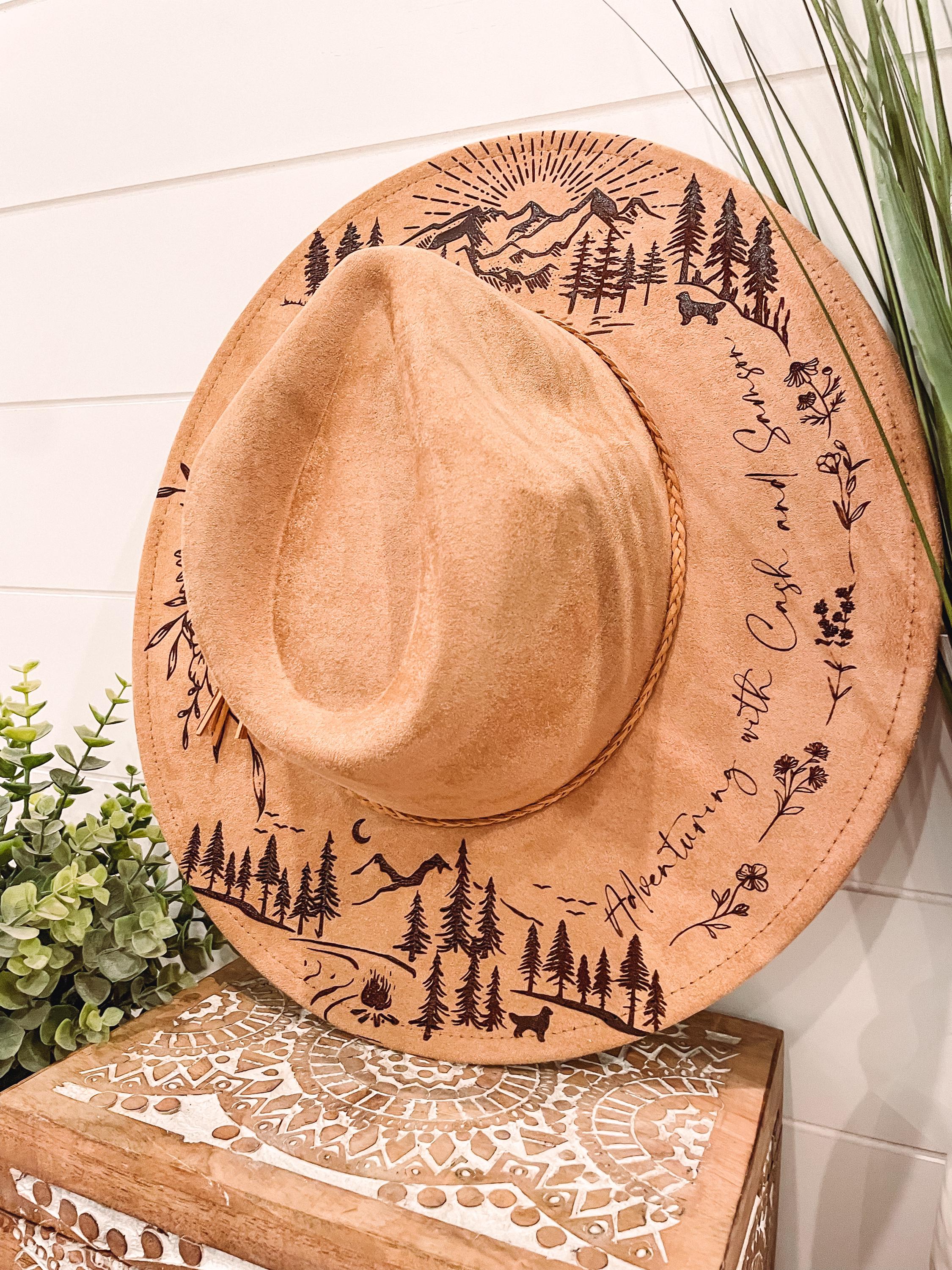 Cream Women\'s Hat with Mountain Design MONTANA Fedora Cream - Lovely Bird main image 2