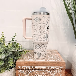Paint Splatter Western 40oz Tumbler, Travel Mug, Engraved Tumbler, Cowgirl Engraved Mug, Cowboy Mug, Highland Cow Tumbler, Nashville Bach