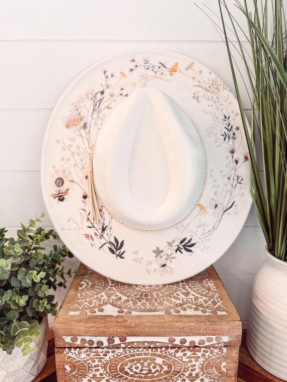 Floral Print Hat, Floral Cowboy Hat, Sunflower Hat  display picture 1
