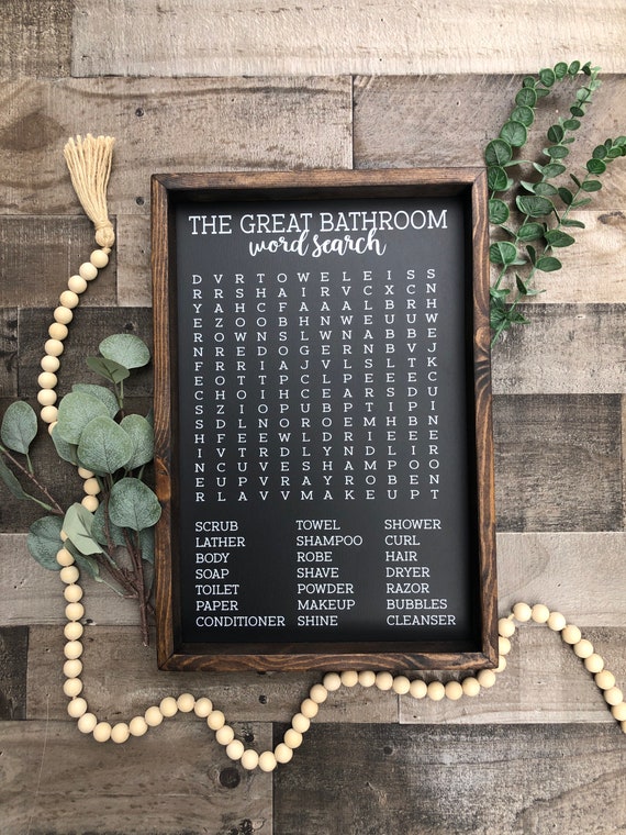 Cartello In Legno Per Bagno 'Bagno Aperto 24 Ore Su 24' | Decorazione Rustica Con Piante E Fiocco | Regalo Per Casa