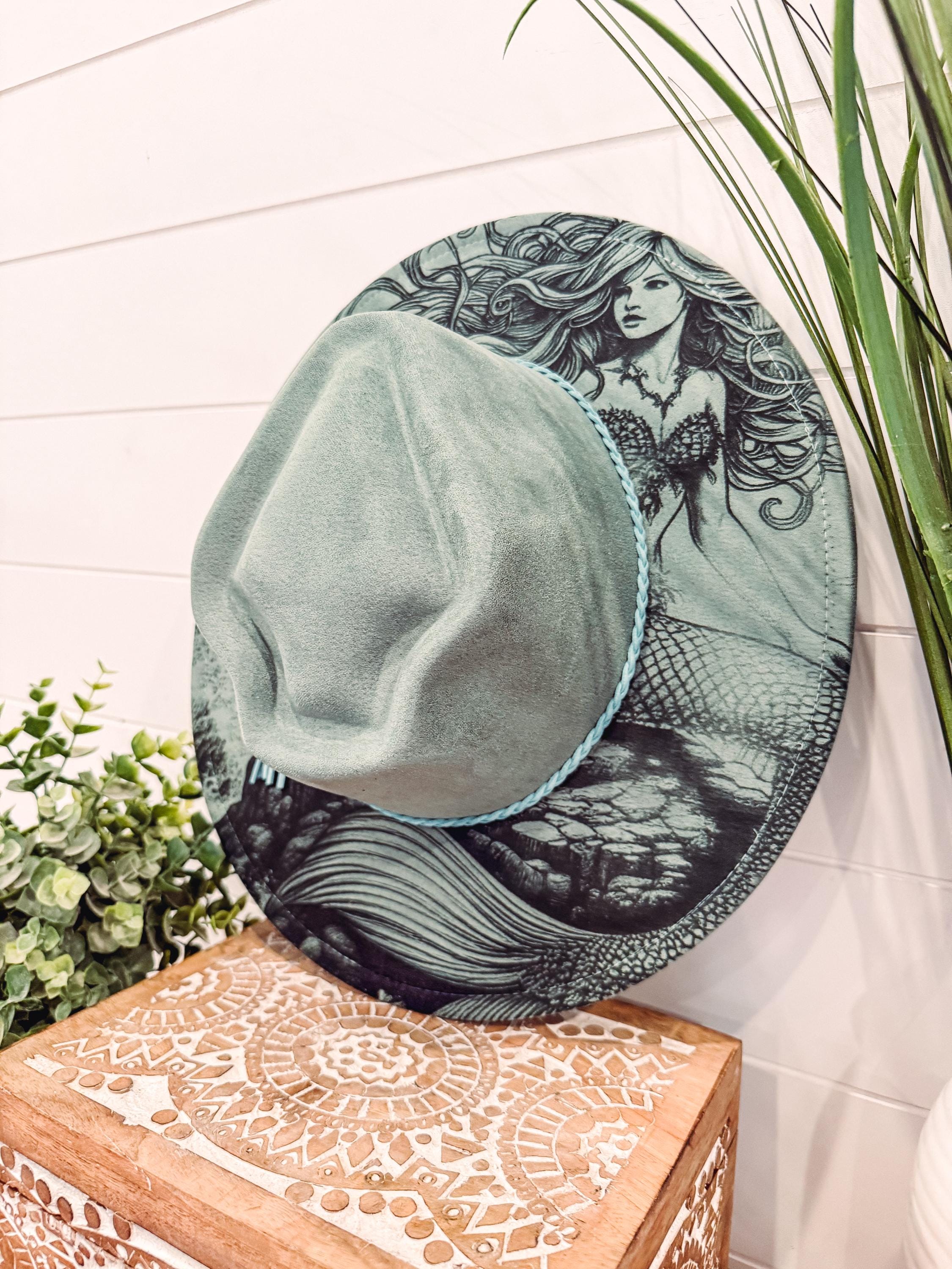 Mermaid Burned Hat, Ocean Theme Hat, Ocean Hat, Arrow Crown  display picture 1