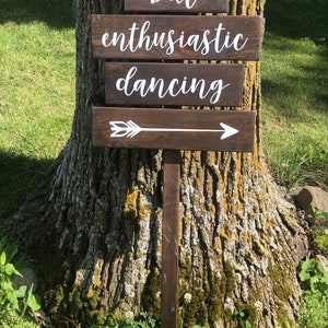 Directional Wedding Signs, Wedding Arrow Sign, Receptions Sign, Ceremony Sign, Bar Sign, Rustic Wedding Sign, Pointing Signs, Guide Signs