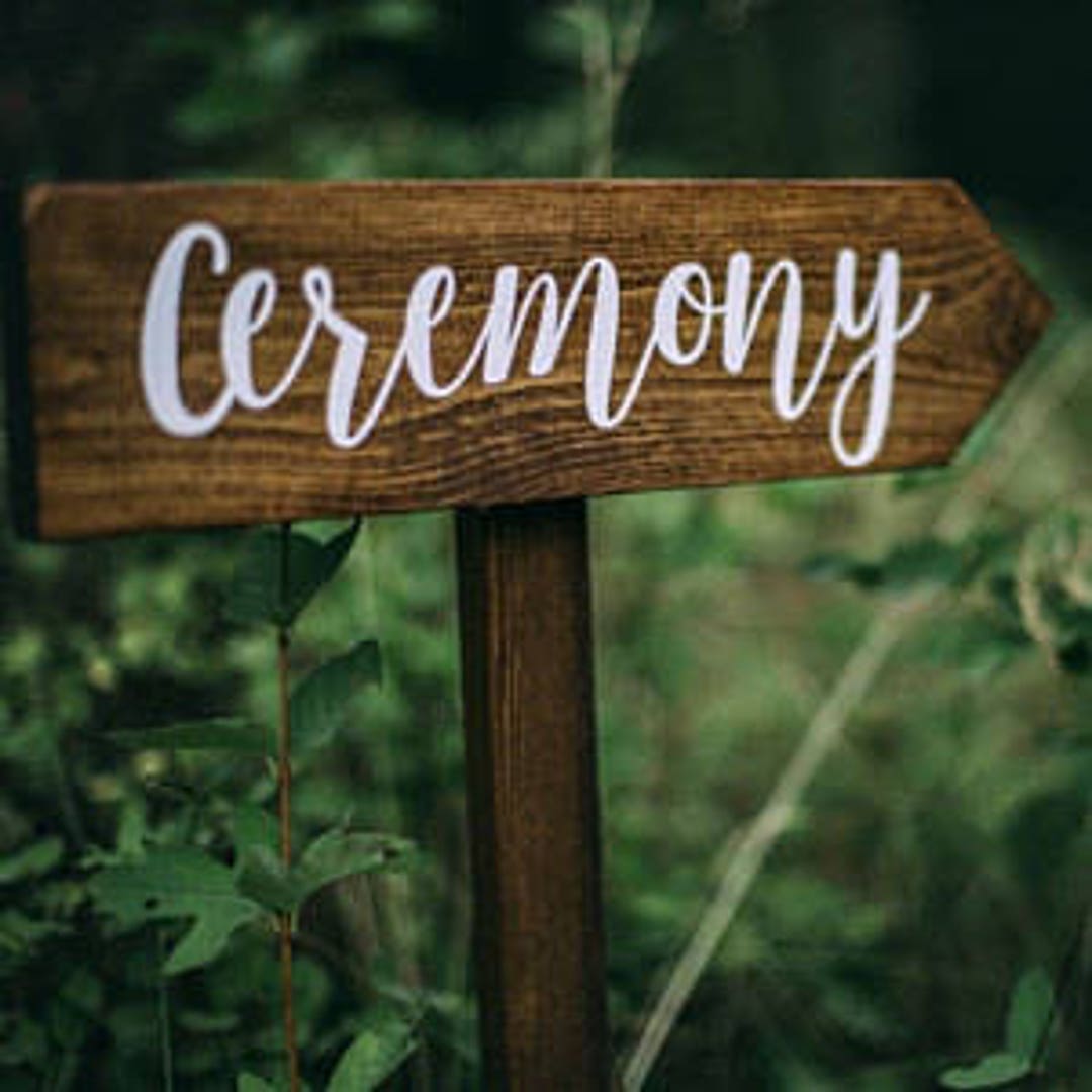 Directional Wedding Signs Wedding Arrow Sign Receptions - Etsy