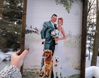 Wood Photo Sign, 5th Anniversary Gift, Photo on Wood, Wood Photo Sign, Photo Sign, Custom Photo Prints, Valentines Gift