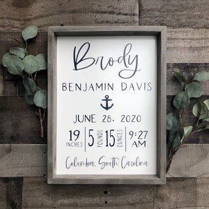 Birth Stats Wood Sign, Birth Announcement Sign, Baby Wooden Sign, Birth Sign, Baby Birth Wooden Sign, Baby Gift, Baptism Gift,