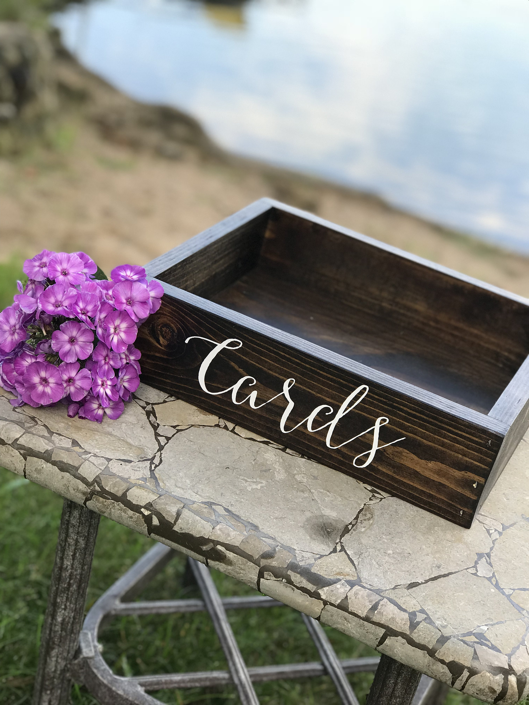 Wooden Card Box - Custom Rustic Wedding Box - Wooden Card Box - Etsy