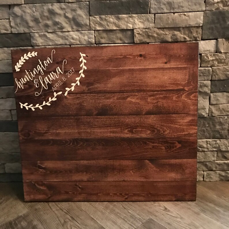 Wedding Guest Book Sign Guest Book Wooden Guest Sign Etsy