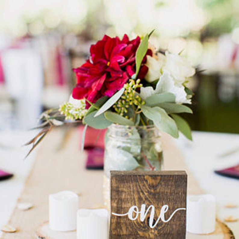 Wooden Table Numbers Wedding Decor Table Numbers Wedding Etsy