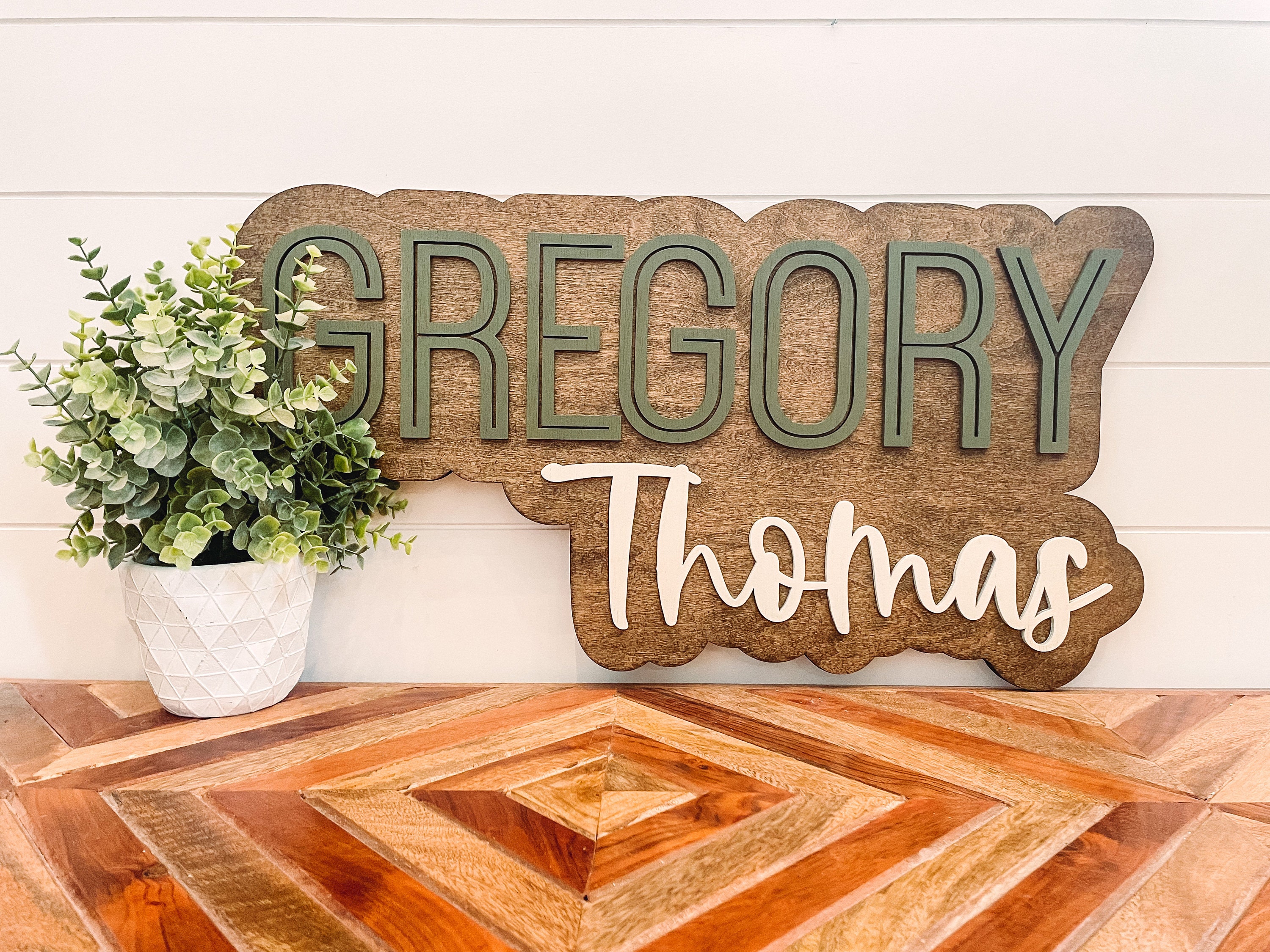 Wooden Baby Name Sign Nursery Sign Nursery Name Sign Boho Etsy