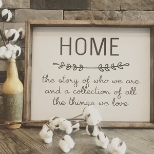 Home Sign, Home Farmhouse Sign, Wooden Home Sign, Housewarming Present, Rustic Chic Decor