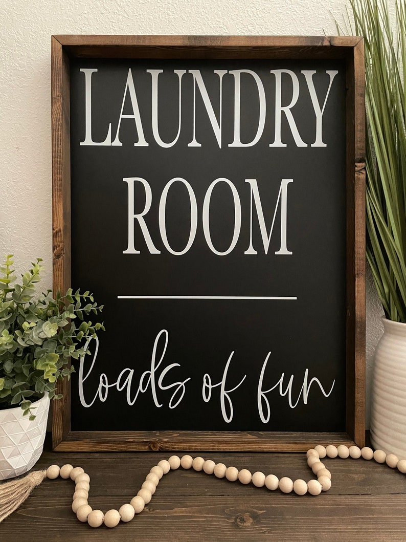 Laundry Room Loads of Fun Wooden Sign Laundry Room Etsy