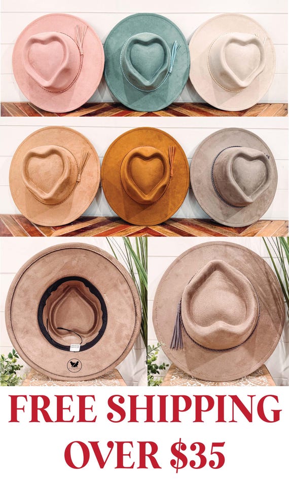 Youth Size Vegan Suede Heart Crown Hat Blank with Logo Engraving, Kids Blank Hat for Burning, Kid's Heart Crown Hat, Kids Heart Hat