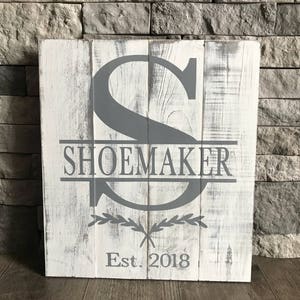 Gepersonaliseerde familienaam houten bord