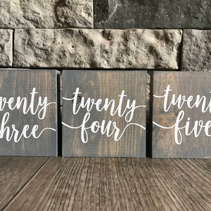 Wooden Table Numbers, Wedding Decor, Table Numbers, Wedding Table Numbers, Table Decor, Rustic Table Numbers, Wedding Reception Decor image 8