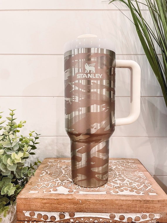 Floral Stanley Quencher 40oz, Stanley Mug, Engraved Tumbler, Engraved  Stanley, Floral Stanley, Full Wrap Stanley, Travel Mug With Handle 