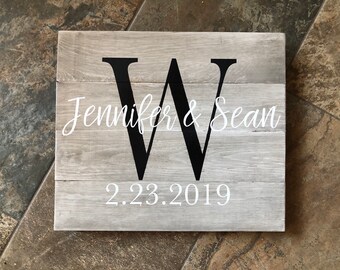 Signo de madera de nombre de familia personalizado, signo de apellido, regalo de boda, signo de familia, signo de boda, signo de novia y novio