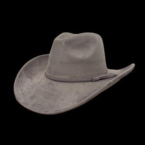 Vegan Suede Cowboy Hat Blank with Logo Engraving, Blank Hat for Burning, Hat Pyrography, Burned Hat Blank, Rancher Hat, Cowboy Hat image 11