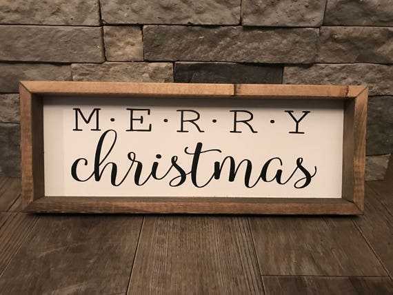 Merry Christmas Sign Merry Christmas Wooden Sign Merry | Etsy