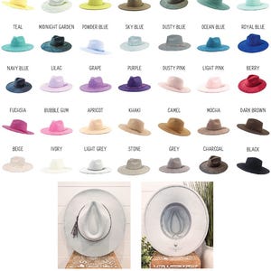 Veganistische suède hoed blanco met logogravure, blanco hoed om te branden, hoed pyrografie, fedora hoed, hoed met brede rand, hoed om te graveren