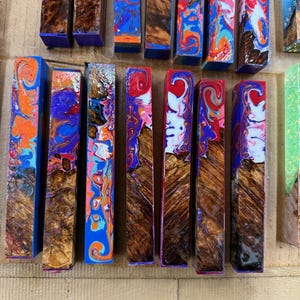 Stabilized Maple Burl & Alumilite Pen Blanks (Limited Edition)