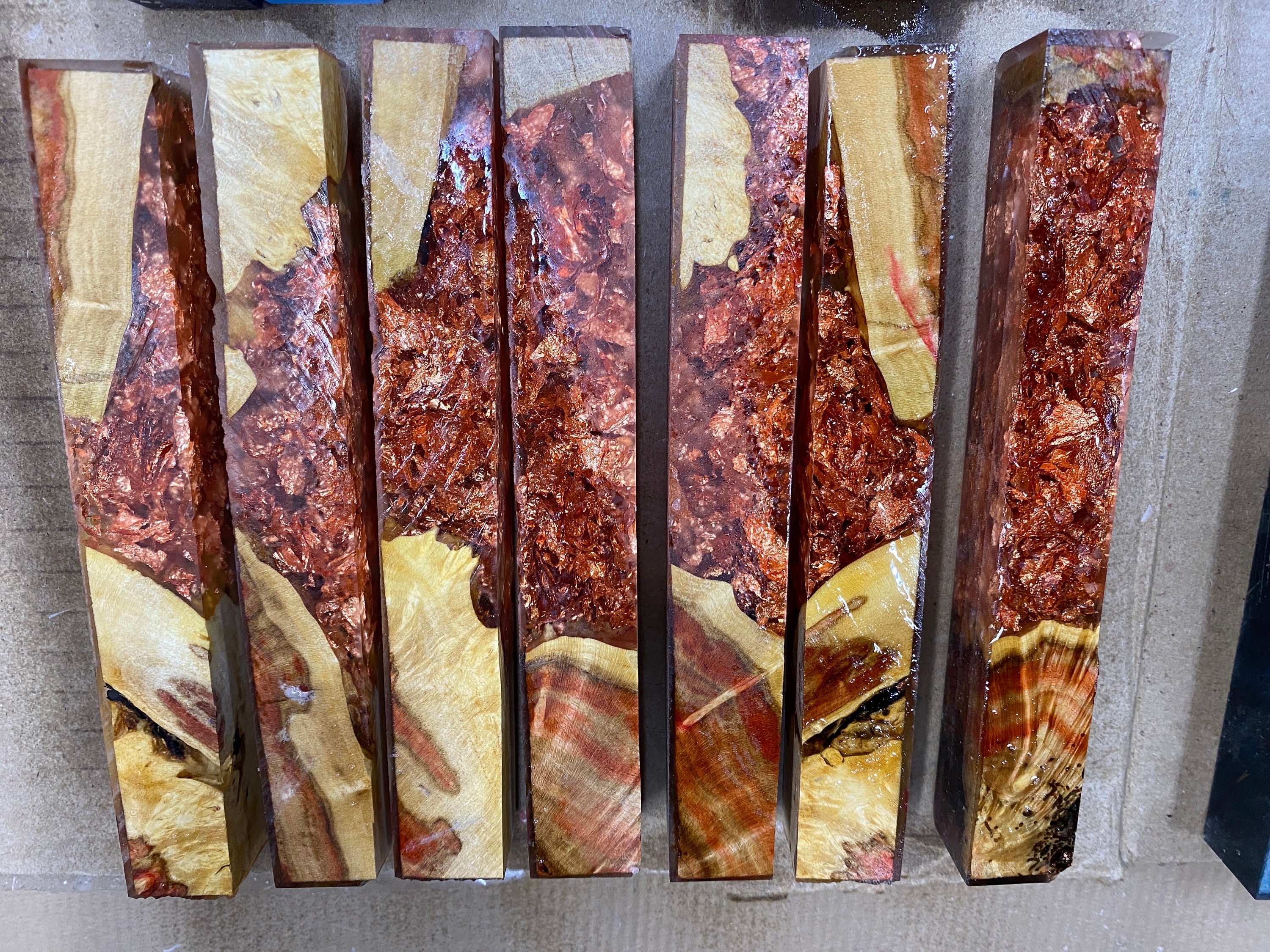 Gold Leaf, Silver Leaf, and Copper Leaf Alumilite Pen Blanks – Wine Country  Woodworks