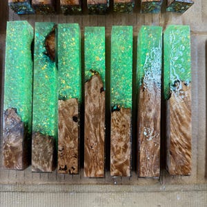 Stabilized Maple Burl & Alumilite Pen Blanks (Limited Edition)