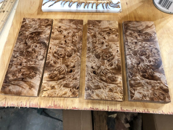 Stabilized Maple Burl Knife Scales Set