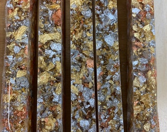 Gold, Silver, & Copper Leaf Pen Blanks