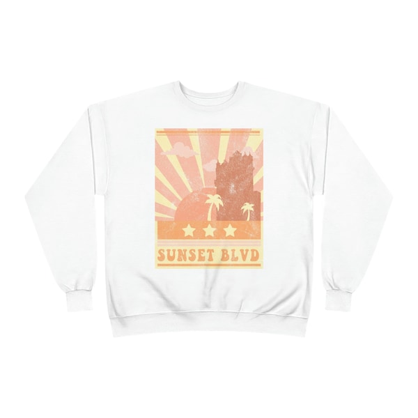 Sunset Boulevard Unisex EcoSmart® Crewneck Sweatshirt WDW Hollywood Studios BLVD Tower of Terror Cozy Shirt Longsleeve