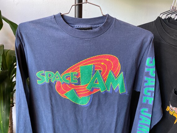 Vintage 90s Rare Longsleeve Space Jam Looney Tunes