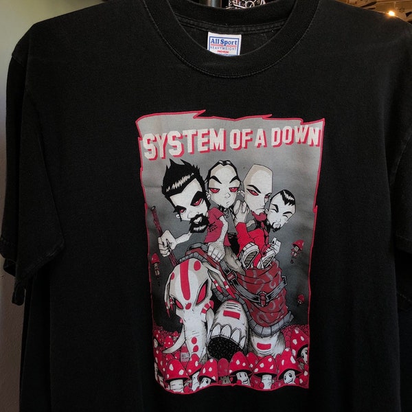 Vintage 90er Jahre System aus einem nach unten Konzert Rock Band Unisex T-Shirt