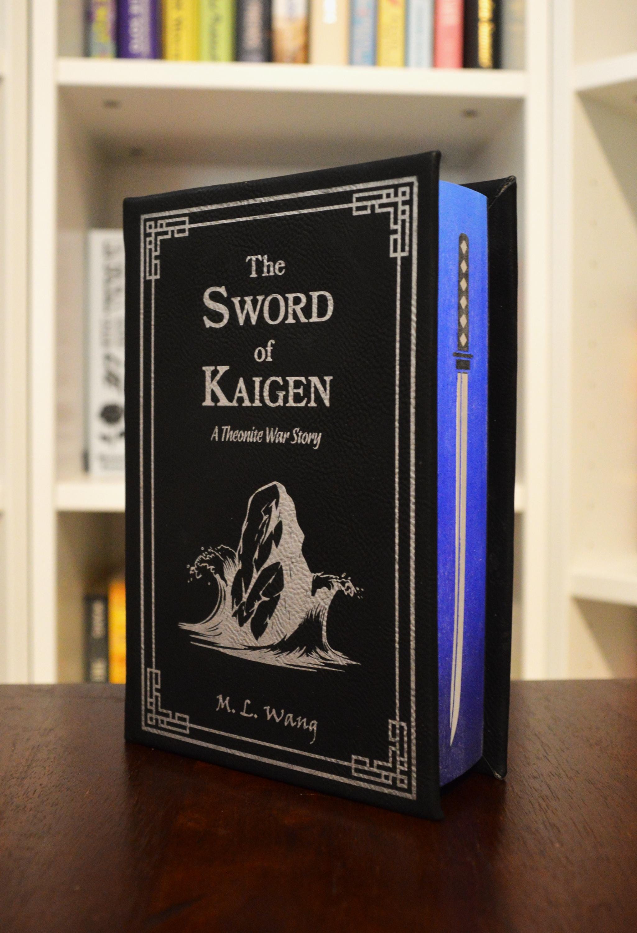 Faux Leather Engraved the Sword of Kaigen by ML Wang Rebound