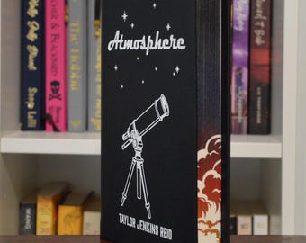 faux leather engraved Atmosphere by Taylor Jenkins Reid rebound hardcover book