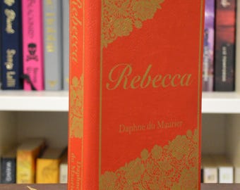 Kunstlederen boek met gravure Rebecca van Daphne Du Maurier, hergebonden hardcover