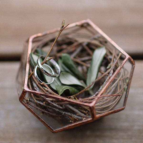 Geometric Terrarium - Handmade Geometric Terrarium - Glass Dodecahedron - Glass Planter- Home decor - Wedding ring box - Ring Pillow box