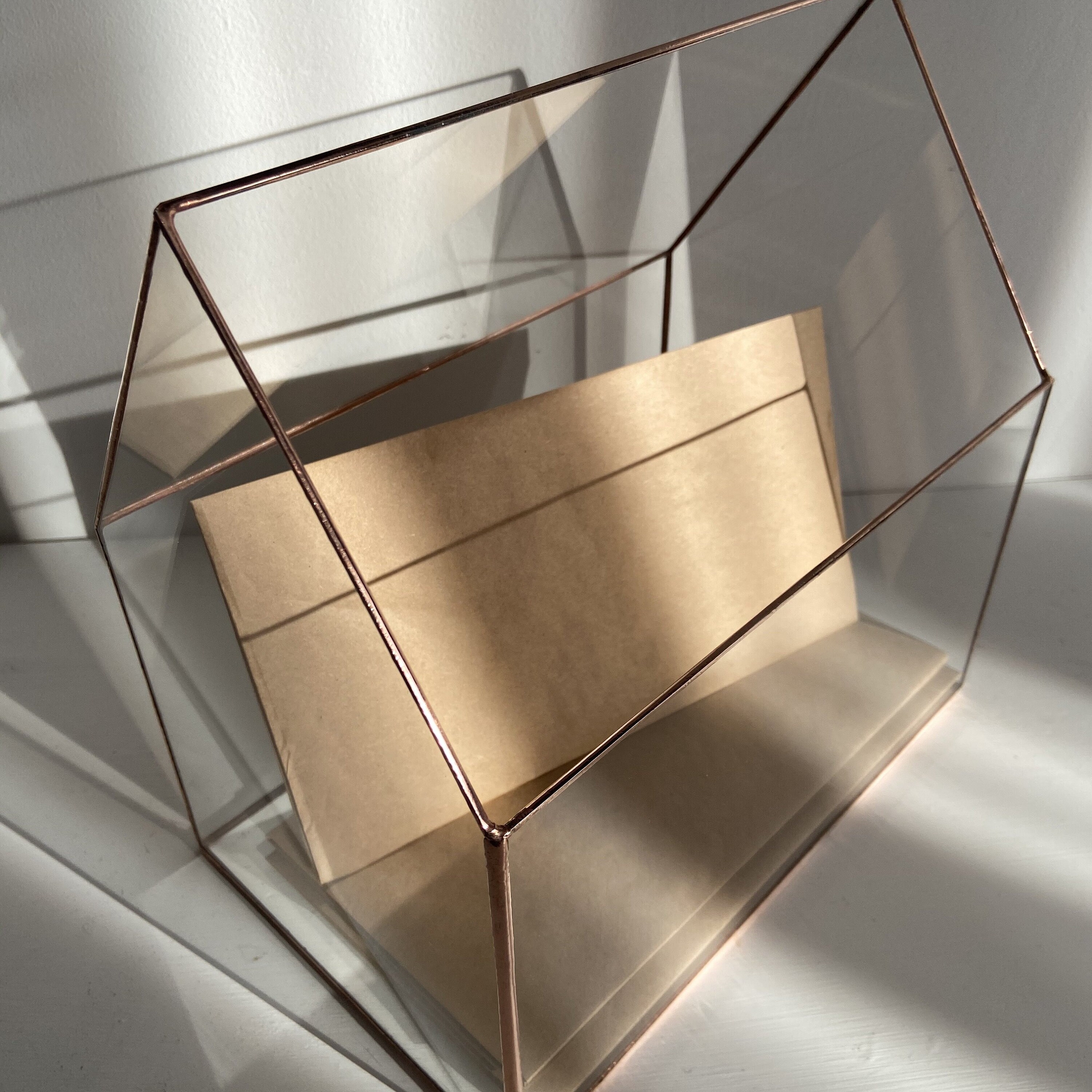 Large Glass Wedding Card Box Wedding House Card Box Card Etsy