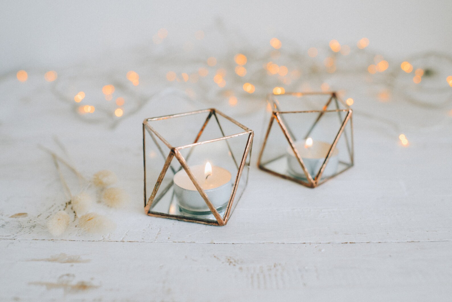 Glass Candle Holder With Mirror Base Wedding Candle Holder Etsy