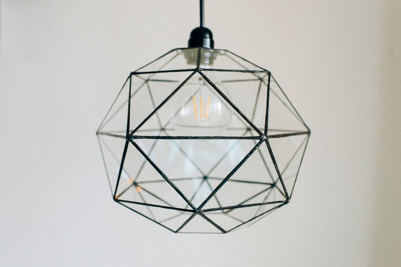 Hanging lamp Pendant light Geometric lamp Home decor Scandinavian Design Loft Light Industrial lighting Chandeliers lamp image 3