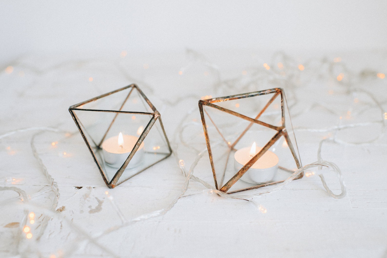 Glass Candle Holder Wedding Decor Candle Holder Table Etsy