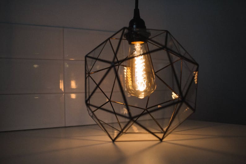 Hanging lamp Pendant lamp Geometric Lamp Home decor Loft Light Industrial Lamp Chandeliers lamp modern lighting image 5