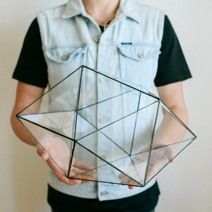 Large Glass Terrarium - Handmade Geometric Terrarium - Glass Planter- Home decor - Wedding table decor - Gift Card holder