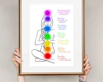 Chakra Art - Love and Self-love Affirmation Art