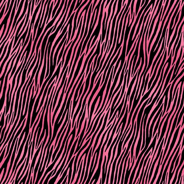 Jewel Tones by Makeower UK | Zebra in Pink | Andover Cotton Fabrics | Sold by 1/2 Yard – Continual Cut | Sale Clearance Fabric