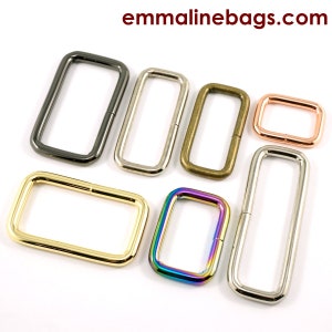 3/4&quot; Rectangular Rings (18mm) | Purse Hardware | Emmaline Brand Hardware | Purse Supplies | Handmade Handbag