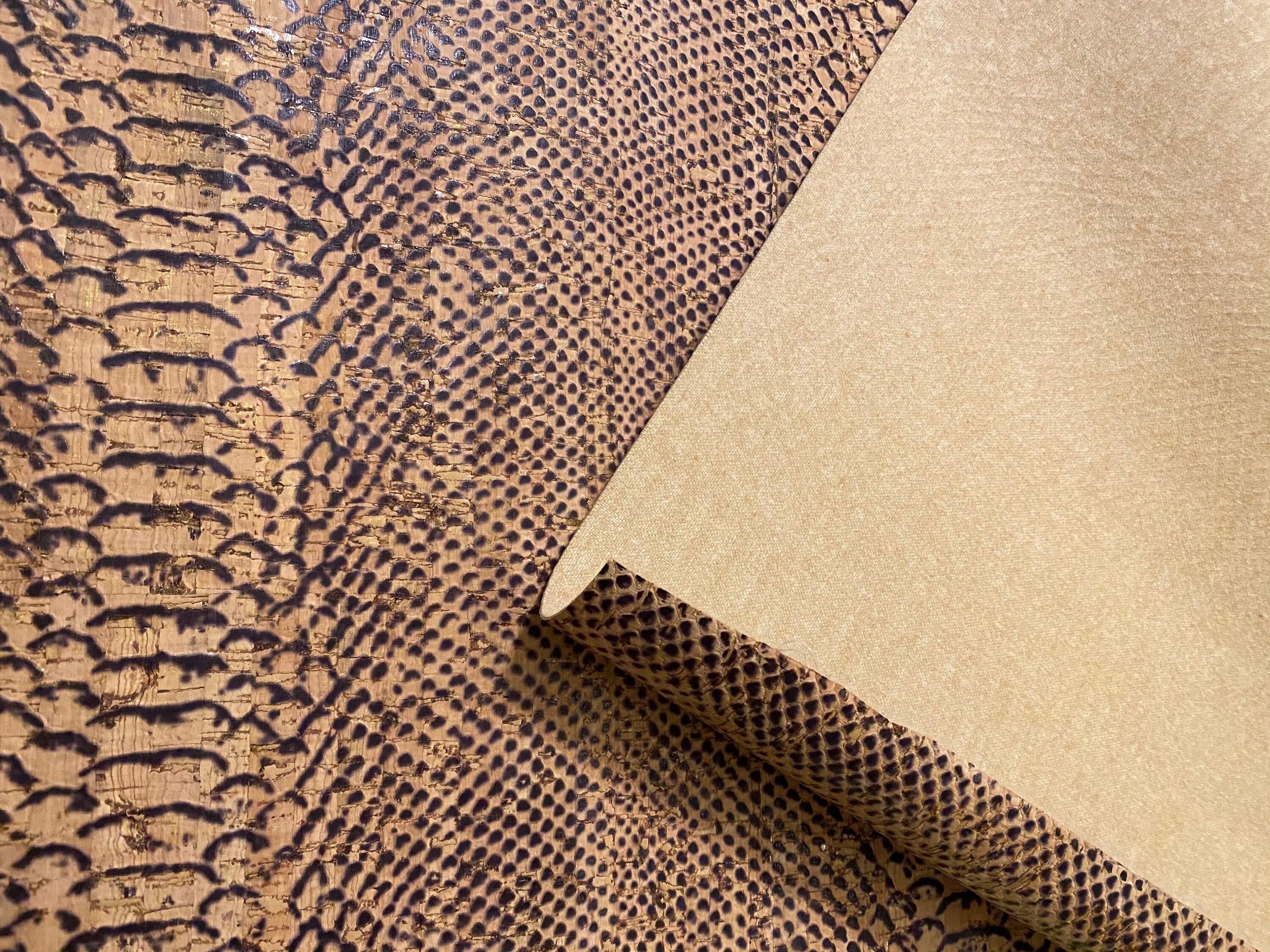 Natural Cork Fabric Fabric by the Yard Faux Leather Sheet Etsy
