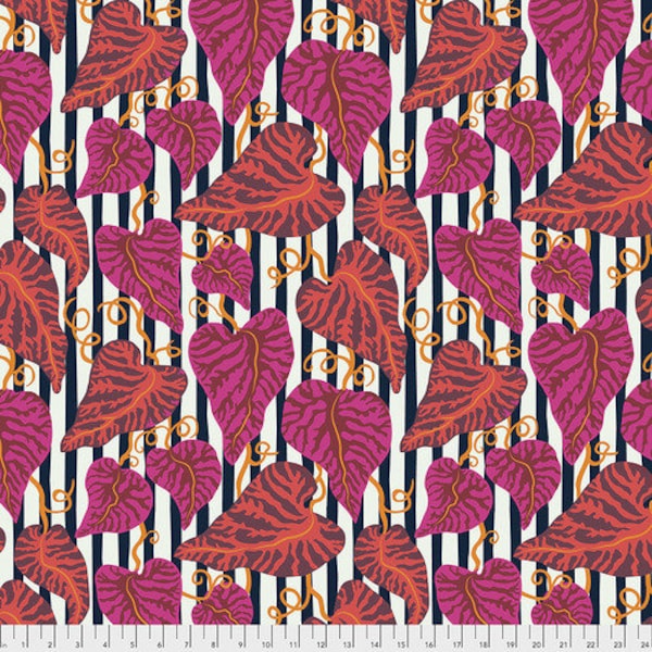 Earth Made Paradise by Kathy Doughty | Tropical Leaf Warm | Free Spirit Cotton Fabrics | Sold by 1/2 Yard – Continual Cut | Sale Clearance