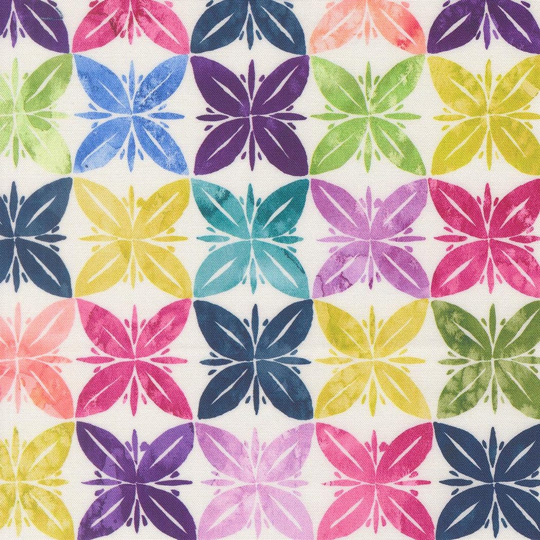 Slow Stroll Pattern Soulstice Canvas Slow Stroll in Rainbow by Create Joy Project – Moda ...