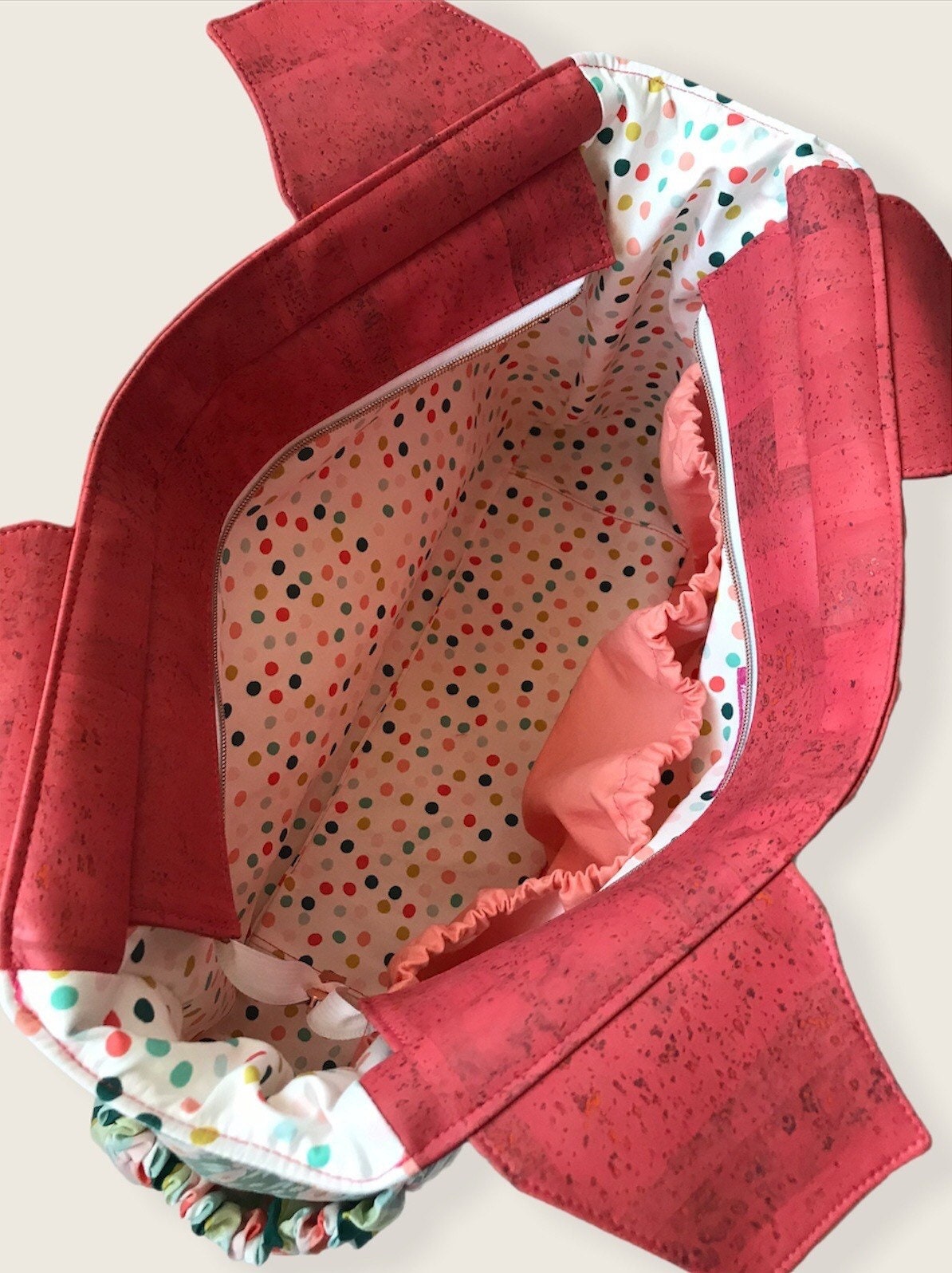 Custom Diaper Bag Cork Tote Bag Large Tote Cork Baby Bag Etsy