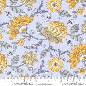Honey Lavender by Deb Strain | Jacquard Floral in Soft Lavender | Moda Cotton Fabrics | Sold by 1/2 Yard – Continual Cut