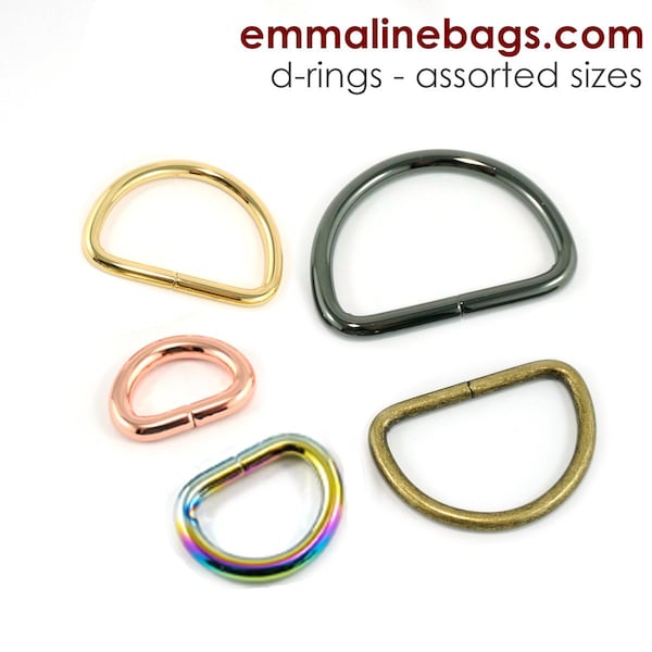 1” D-rings (25mm) | Purse Hardware | Emmaline Brand Hardware | Purse Supplies | Handmade Handbag